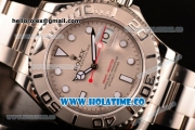 Rolex Yachtmaster I Clone Rolex 3135 Automatic Full Steel with Silver Dial and White Markers (J12)