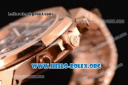 Audemars Piguet Royal Oak Chronograph Miyota OS20 Quartz Rose Gold Case with Black Dial and Rose Gold Bracelet
