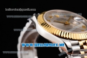 Rolex Datejust II Asia 2813 Automatic Two Tone Case/Bracelet with Grey Dial and Roman Numeral Markers (BP)