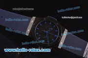 Hublot Classic Fusion Chrono Miyota Quartz PVD Case with Black Dial and Blue Markers