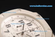 Audemars Piguet Royal Oak Offshore Chronograph Quartz Movement with White Dial and Black Marking and strap