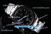 Omega Speedmaster Chronograph Venus 75 Manual Winding Movement Full Steel with Black Dial and White Stick Markers