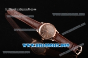 Patek Philippe Grand Complications Perpetual Calendar Miyota Quartz Rose Gold Case with Brown Dial and White Roman Numeral Markers