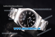 Rolex Explorer Swiss Swiss ETA 2836 Automatic Stainless Steel Case/Bracelet with Black Dial and Arabic Number/Stick Markers