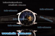 Patek Philippe Grand Complitcations Asia HT1035-Tourbillon Automatic Steel Case with Black Leather Strap Roman Numeral Markers and Black Dial