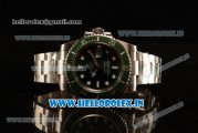 Rolex Submariner Clone Rolex 3135 Automatic Steel Case Green Dial With Dots Markers Steel Bracelet( AR)