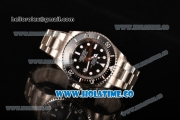 Rolex Deepsea Sea-Dweller Swiss ETA 2836 Automatic Steel Case with Black Ceramic Bezel and White Markers (NOOB)