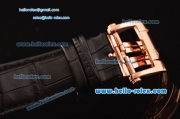 Ulysse Nardin Freak Asia ST18-CHG Automatic Rose Gold Case with Black Leather Strap Black Dial Numeral Markers