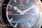 Omega Seamaster Planet Ocean 600M Clone Omega 8900 Automatic Stainless Steel Case/Bracelet with Black Dial and Orange Arabic Numeral Markers (BP)