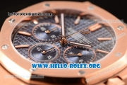 Audemars Piguet Royal Oak Chronograph Miyota OS20 Quartz Rose Gold Case with Black Dial and Rose Gold Bracelet