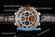 Cartier Ballon Bleu De Tourbillon Moonphase Asia Automatic Steel Case with Black Dial and Roman Numeral Markers - Diamonds Bezel
