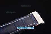 Breitling For Bentley chronograph Quartz Movement with Leather Strap and Blue Dial