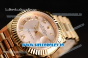 Rolex Datejust Swiss ETA 2671 Automatic Yellow Gold Case with Sliver Dial Roman Numeral Markers and Yellow Gold Bracelet (BP)