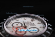 Rolex Daytona Miyota Quartz Movement Full PVD with White Dial and White Stick Markers