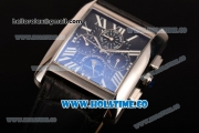 Cartier Tank MC Asia Automatic Steel Case with Black Dial and Roman Numeral Markers - Moonphase