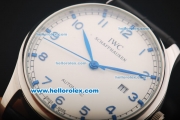IWC Protofino Automatic Movement Steel Case with White Dial and Blue Arabic Numerals/Hands