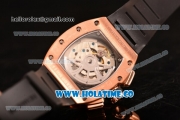 Richard Mille RM005 FM Asia Automatic Rose Gold Case with Skeleton Dial and Red Inner Bezel