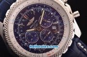 Breitling For Bentley chronograph Quartz Movement with Leather Strap and Blue Dial