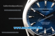 Omega Seamaster Aqua Terra 150M Clone Omega 8500 Automatic Stainless Steel Case/Bracelet with Blue Dial Silver Stick Markers (YF)