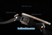 Hublot Big Bang Aero Bang Swiss Valjoux 7750 Automatic Movement PVD Case with Titanium Bezel and Black Dial