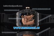 Richard Mille RM52-02 Horse Limited Miyota 9015 Automatic PVD Case with Skeleton Dial and Dot Markers Black Rubber Strap
