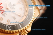 Rolex Sea-Dweller Oyster Perpetual Date Automatic Movement Rose Gold Case and Strap with White Dial and Black Bezel