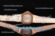 Patek Philippe Nautilus Automatic Full Rose Gold with White Dial and Stick Markers