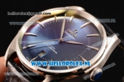 Omega De Ville Tresor Master Co-Axial Clone Omega 8801 Automatic Steel Case with Blue Dial and Black Leather Strap