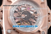 Hublot Masterpiece MP 08 Antikythera Sunmoon Asia 2813 Automatic Rose Gold Case Skeleton Dial and Brown Leather Strap