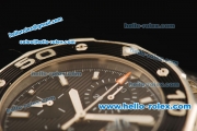 Tag Heuer Aquaracer Chronograph Swiss Valjoux 7750 Automatic Movement Steel Case with Black Dial and Black Rubber Strap