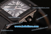 Cartier Santos 100 Swiss ETA 2824 Automatic Movement PVD Case with Black Dial and Black Strap