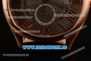 Cartier Drive de Cartier Asia Automatic Rose Gold Case with Grey Dial and Brown Leather Strap (AAAF)