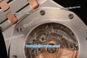 Audemars Piguet Royal Oak Swiss ETA 2824 Automatic Two Tone Case with Stick Markers and White Grid Dial - 1:1 Original