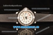 Breitling Avenger II GMT White Dial With Swiss ETA 2836 Automatic Leather Strap Best Edition A3239011