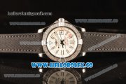 Breitling Avenger II GMT White Dial With Swiss ETA 2836 Automatic Leather Strap Best Edition A3239011