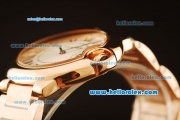 Cartier Ballon Bleu De Swiss ETA Quartz Full Rose Gold with Beige Dial and Roman Markers