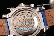 Breitling Avenger Skyland Chrono Swiss Valjoux 7750-SHG Automatic Steel Case with Blue Leather Strap and Blue Dial