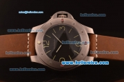 Panerai Radiomir Swiss ETA 6497 Manual Winding Titanium Case with Black Dial and Dark Brown Leather Strap-1:1 Original