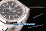 Audemars Piguet Royal Oak Swiss ETA 2824 Automatic Stainless Steel Case with Diamond Bezel Black Dial and Stick Markers