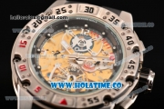 Richard Mille RM 025 Asia Automatic Steel Case with Skeleton Dial and Black Rubber Strap