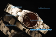 Rolex Datejust Automatic Movement Full Steel with ETA Coating Case with Brown Dial