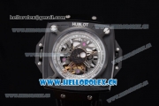 Hublot Masterpiece MP 08 Antikythera Sunmoon Asia 2813 Automatic PVD Case Skeleton Dial Grey Leather Strap and White Markers