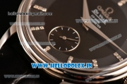 Omega De Ville Co-Axial Swiss ETA 2824 Automatic Steel Case with Black Dial and Diamonds Markers