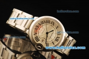 Cartier Ballon Bleu de Cartier 1:1 Original Swiss ETA 2892 Automatic Movement Silver Dial with Black Roman Markers and SS Strap