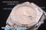 Rolex Datejust Swiss ETA 2836 Automatic Full Steel with Diamond Bezel and Grey Dial-36MM