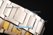 Cartier Ballon Bleu De Cartier Swiss ETA 2824 Automatic Movement Steel Case with White Dial and Two Tone Strap