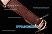 Cartier Tank MC Swiss ETA 2824 Automatic Rose Gold Case with Brown Dial and White Roman Numeral Markers