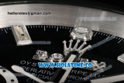 Rolex Daytona Swiss Quartz PVD Case with Black Dial Stick Markers Wall Clock