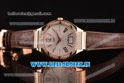 Piaget Polo Miyota 9015 Automatic Rose Gold Case with Silver Dial Diamonds Bezel and Stick/Arabic Numeral Markers - 1:1 Original (Z)