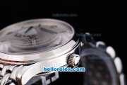 Jaeger-LECoultre Power Reserve Automatic with Full White Dial and Silver Case-SSband